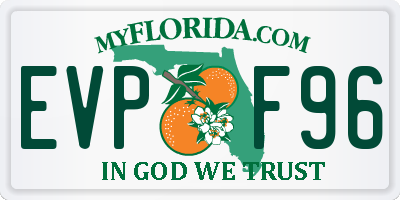 FL license plate EVPF96