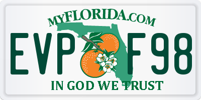 FL license plate EVPF98