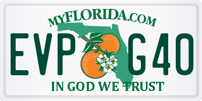 FL license plate EVPG40