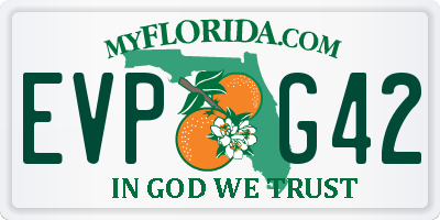 FL license plate EVPG42