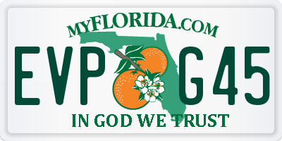 FL license plate EVPG45