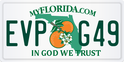 FL license plate EVPG49