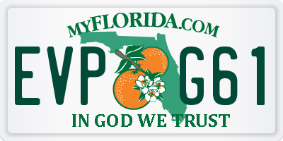 FL license plate EVPG61