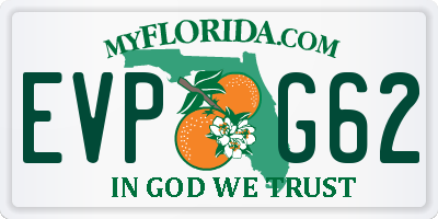 FL license plate EVPG62