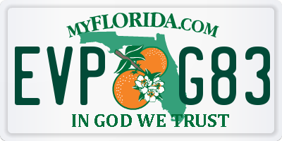 FL license plate EVPG83