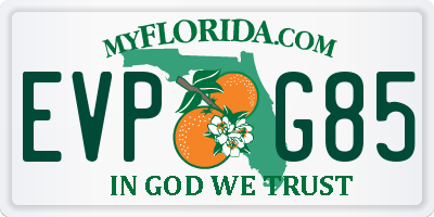 FL license plate EVPG85
