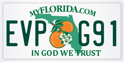 FL license plate EVPG91