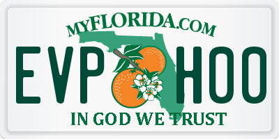 FL license plate EVPH00
