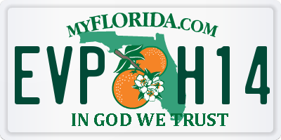 FL license plate EVPH14