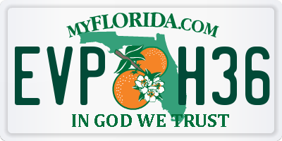 FL license plate EVPH36