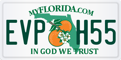 FL license plate EVPH55