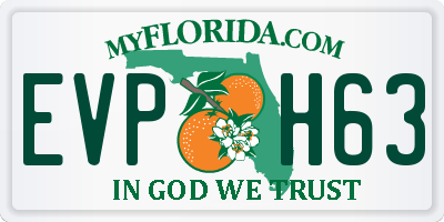 FL license plate EVPH63