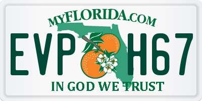 FL license plate EVPH67