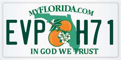 FL license plate EVPH71