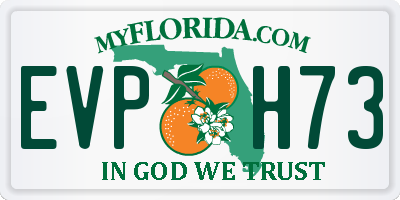 FL license plate EVPH73