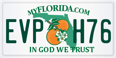 FL license plate EVPH76