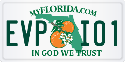 FL license plate EVPI01
