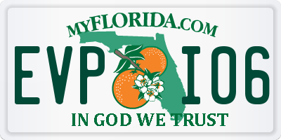 FL license plate EVPI06