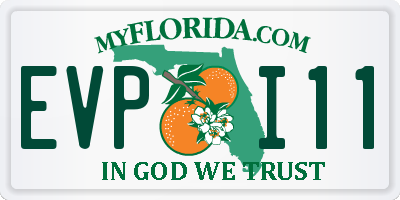 FL license plate EVPI11