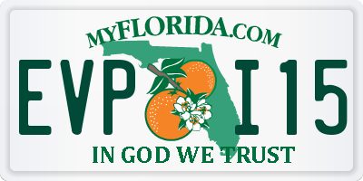 FL license plate EVPI15