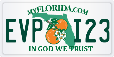 FL license plate EVPI23