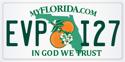 FL license plate EVPI27