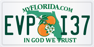 FL license plate EVPI37