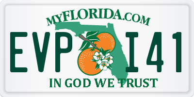 FL license plate EVPI41