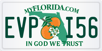 FL license plate EVPI56