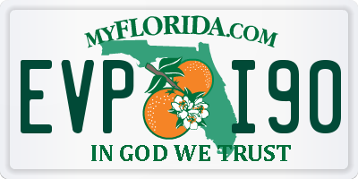 FL license plate EVPI90