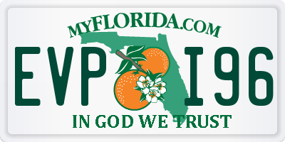 FL license plate EVPI96