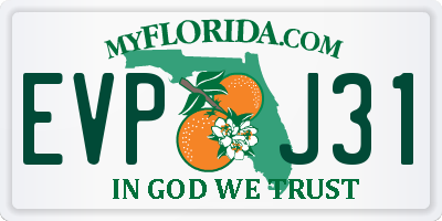FL license plate EVPJ31