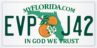 FL license plate EVPJ42