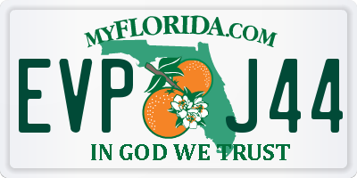 FL license plate EVPJ44