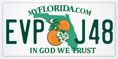 FL license plate EVPJ48