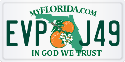 FL license plate EVPJ49