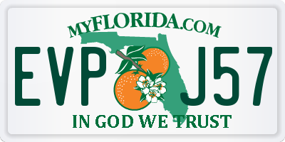 FL license plate EVPJ57