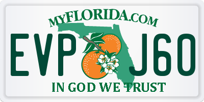 FL license plate EVPJ60