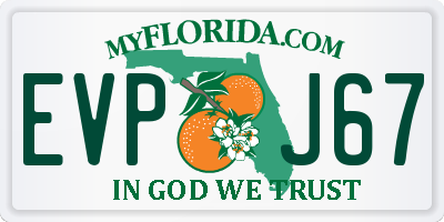 FL license plate EVPJ67