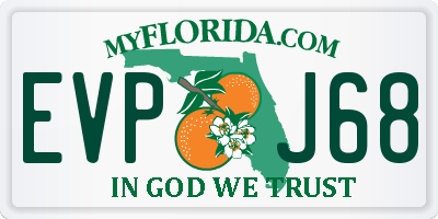 FL license plate EVPJ68