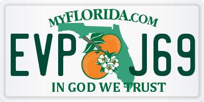 FL license plate EVPJ69