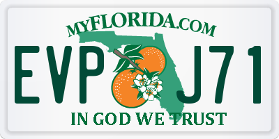 FL license plate EVPJ71