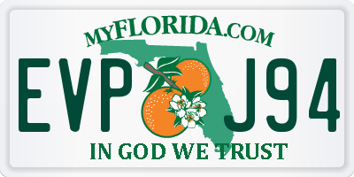 FL license plate EVPJ94