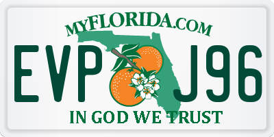FL license plate EVPJ96