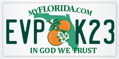 FL license plate EVPK23