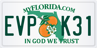 FL license plate EVPK31