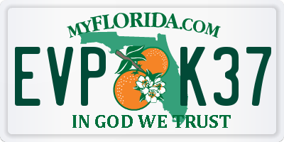 FL license plate EVPK37