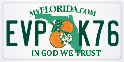 FL license plate EVPK76