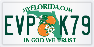 FL license plate EVPK79