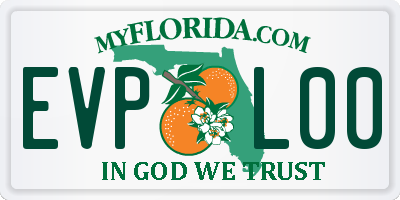 FL license plate EVPL00